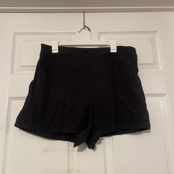 SHEIN Pants - Linen Shorts with Stretch Waistband